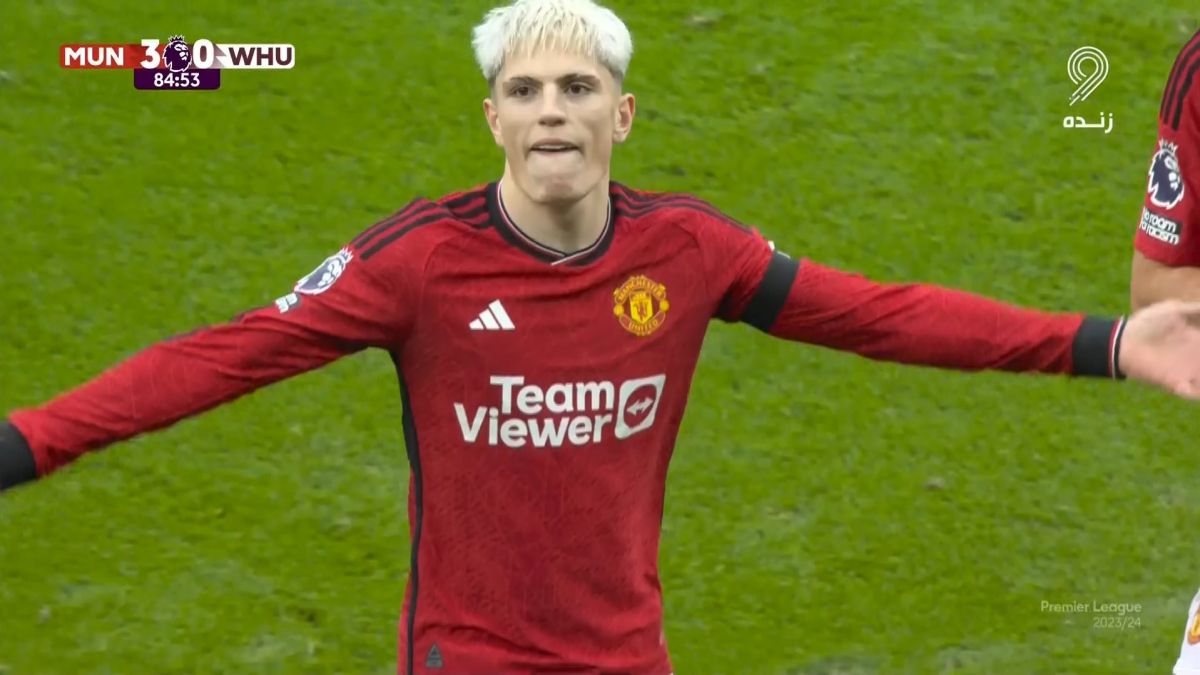 گل سوم منچستریونایتد به وستهام (دبل گارناچو)