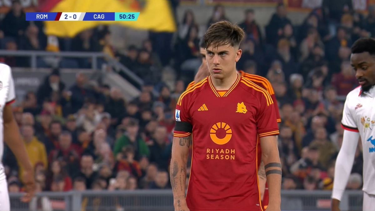 گل سوم رم به کالیاری (دبل دیبالا - پنالتی)