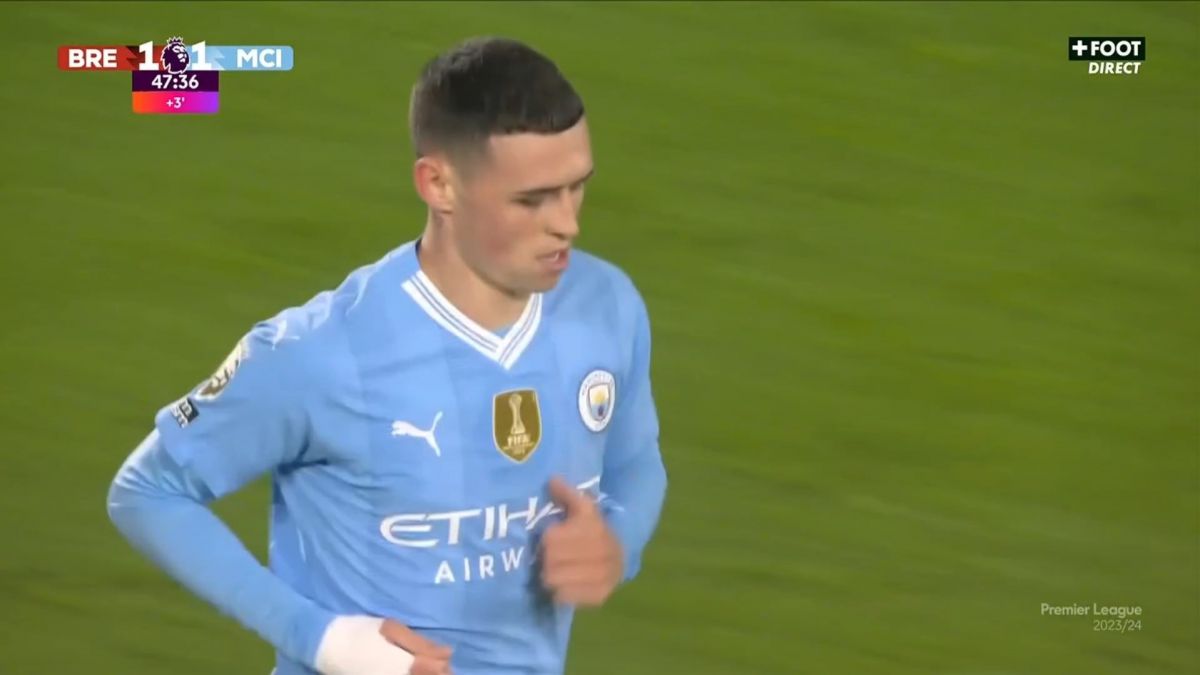 گل اول منچسترسیتی به برنتفورد (فیل فودن)