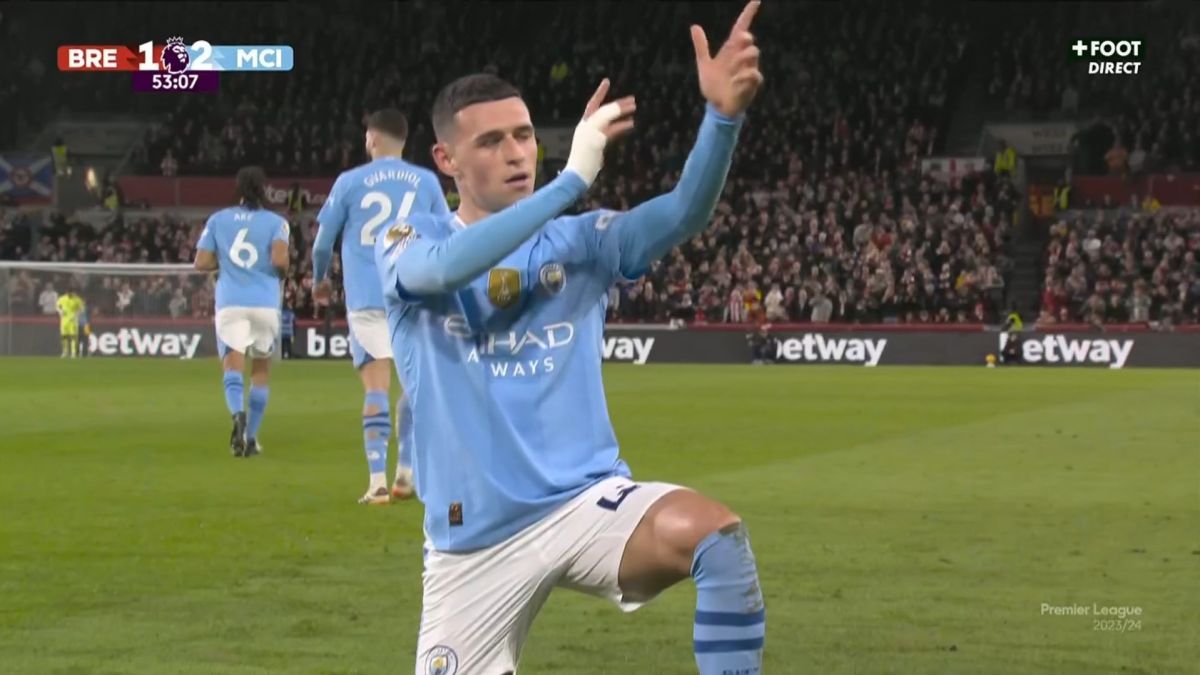 گل دوم منچسترسیتی به برنتفورد (دبل فیل فودن)