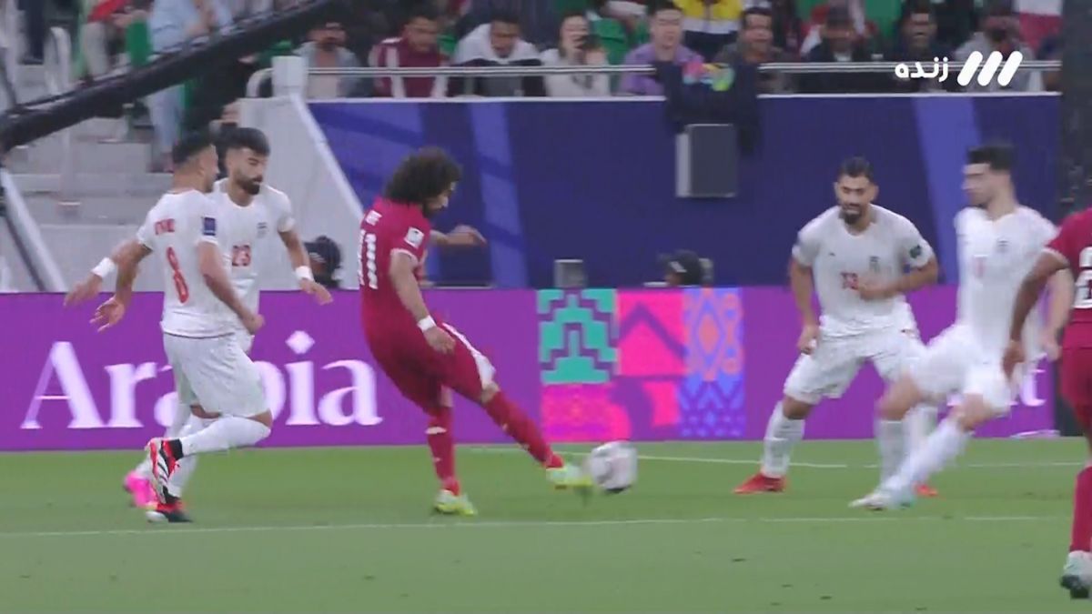 گل دوم قطر به ایران (سوپرگل اکرم عفیف)