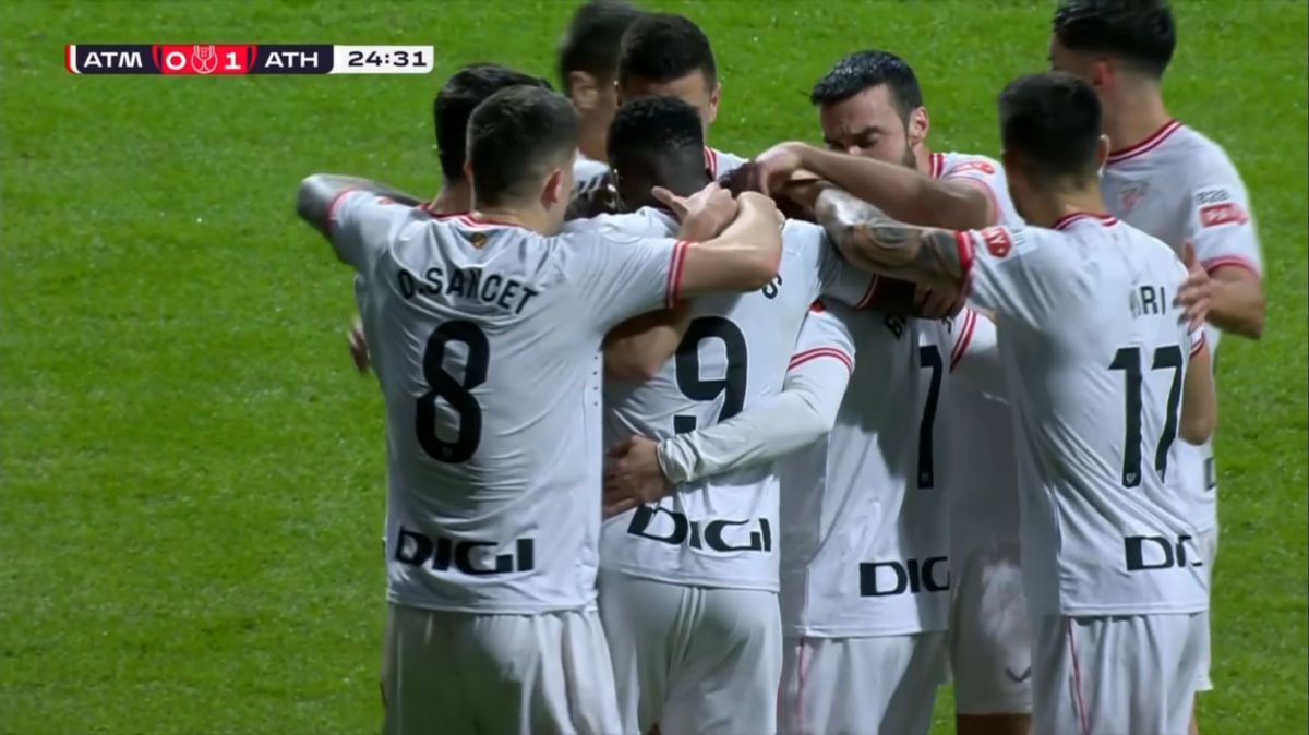 گل اول اتلتیک بیلبائو به اتلتیکو مادرید (الکس برنگوئر)