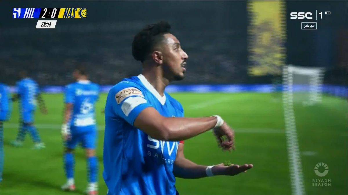 گل دوم الهلال به النصر (چیپ سالم الدوساری)