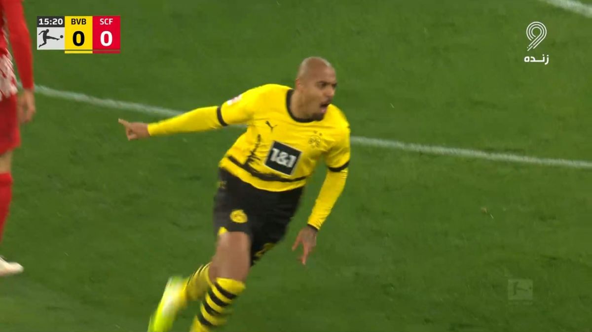 گل اول دورتموند به فرایبورگ (دونیل مالن)