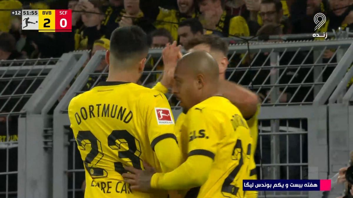 گل دوم دورتموند به فرایبورگ (دبل دونیل مالن)