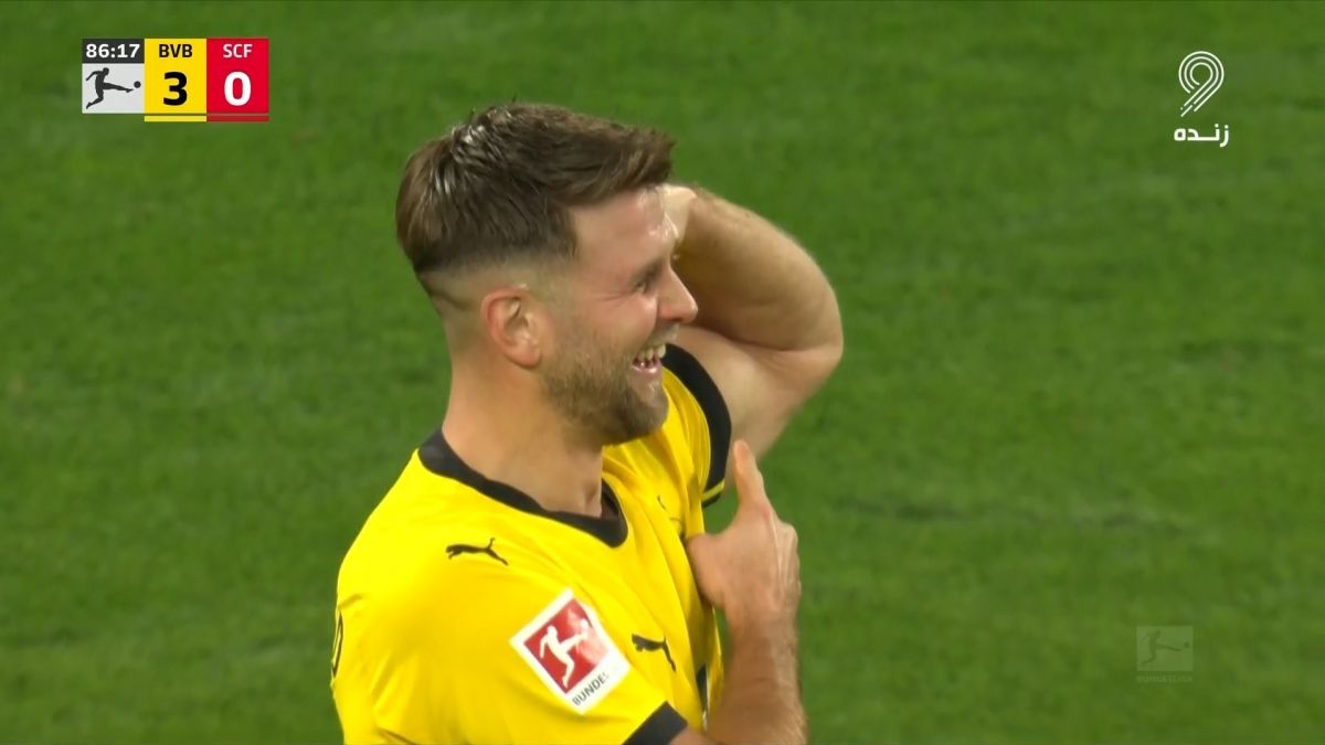 گل سوم دورتموند به فرایبورگ (نیکلاس فولکروگ)