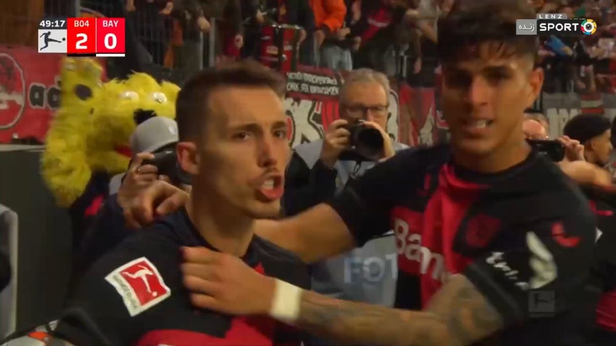 گل دوم بایر لورکوزن به بایرن مونیخ (گریمالدو)