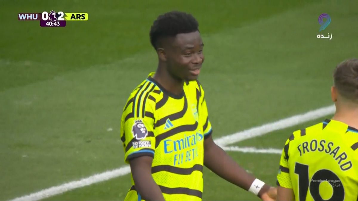 گل دوم آرسنال به وستهام (ساکا - پنالتی)