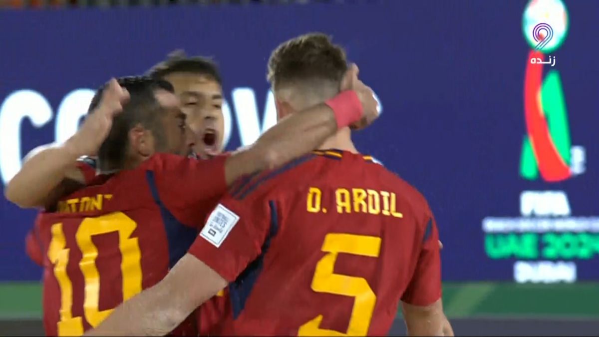 گل سوم ساحلی اسپانیا به ایران (قیچی برگردان تماشایی)