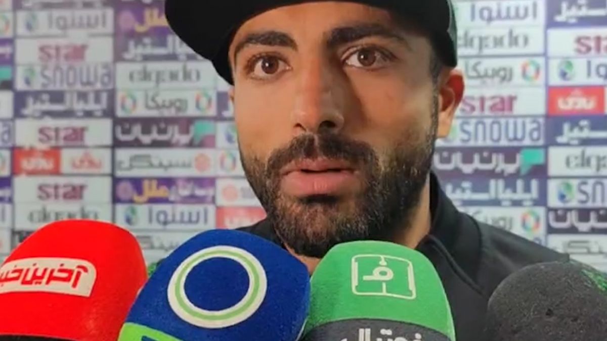 اختصاصی/ گفت و گوی خبرنگاران با حسین شنانی بازیکن صنعت نفت در پایان بازی با استقلال