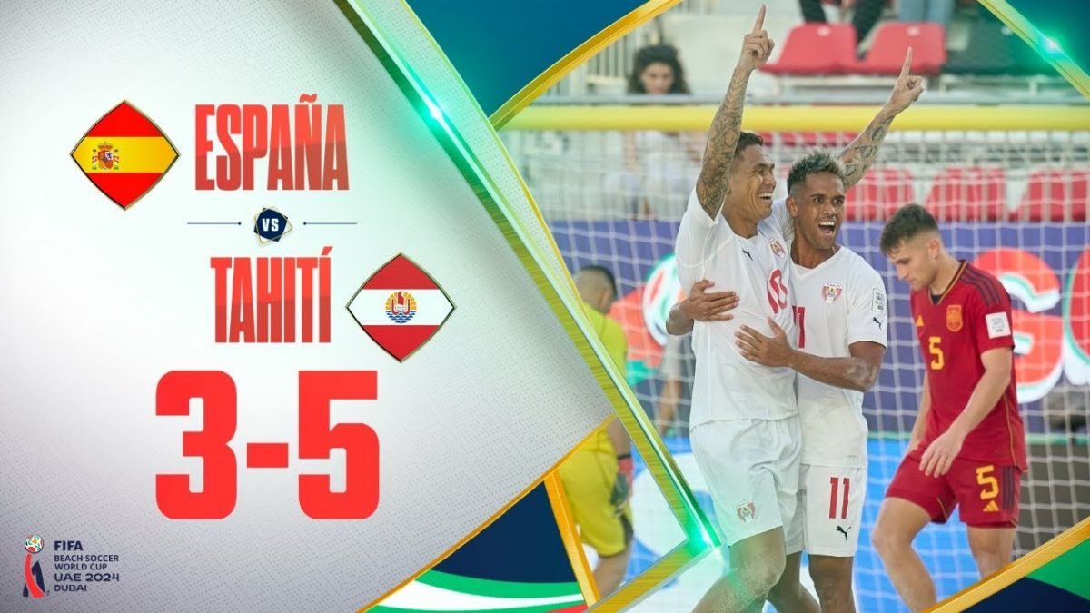 خلاصه بازی اسپانیا 3-5 تاهیتی (جام جهانی فوتبال ساحلی 2024)