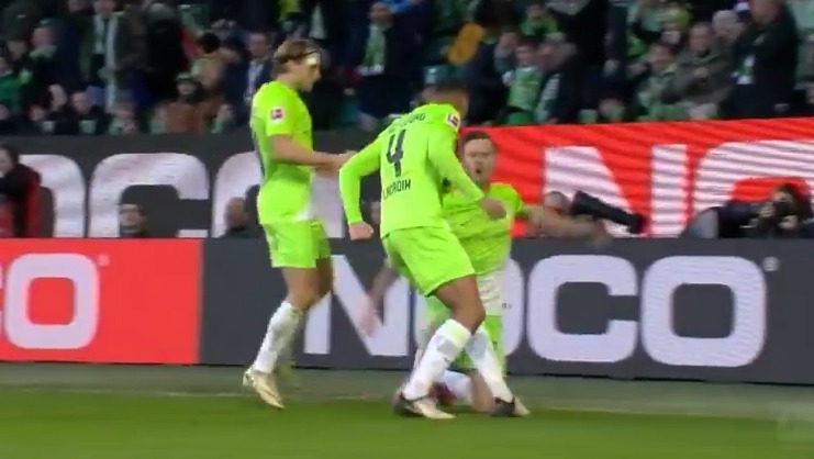 گل اول وولفسبورگ به دورتموند (یانیک گرهارت)