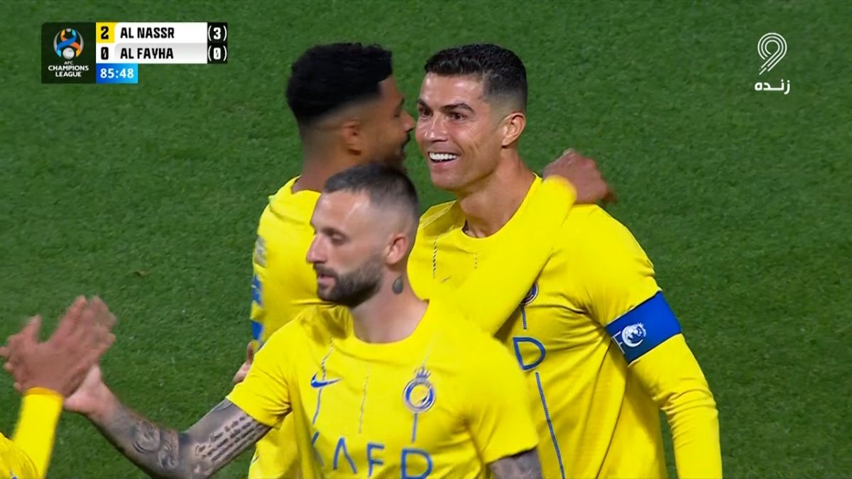 گل دوم النصر به الفیحا (کریستیانو رونالدو)