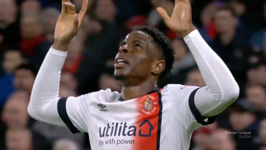 گل اول لوتون به لیورپول (اوگبن)