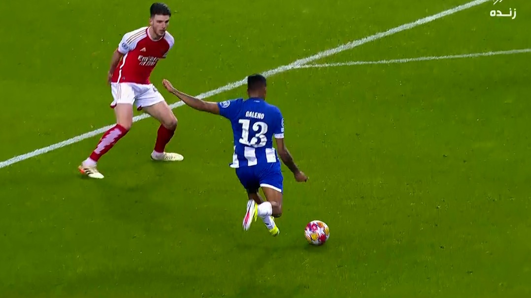 گل اول پورتو به آرسنال (سوپرگل گالنو) در دقیقه 94