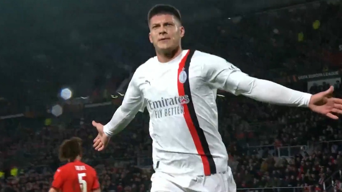 گل اول میلان به رن (لوکا یوویچ)