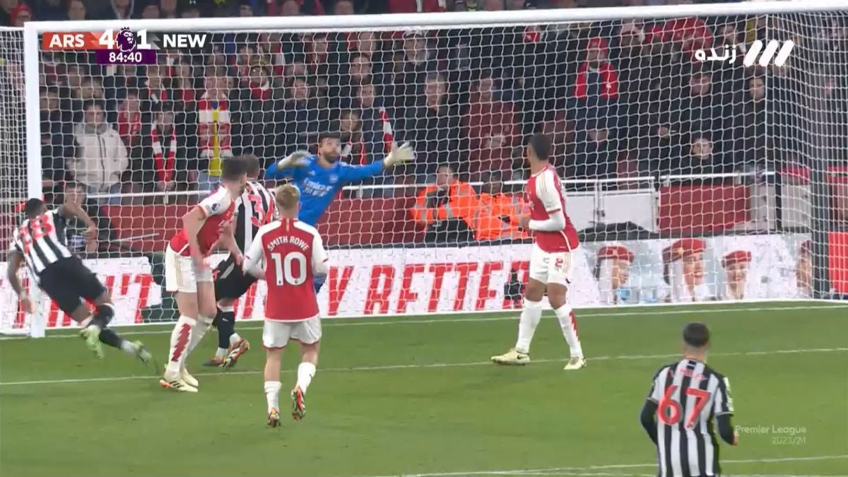 گل اول نیوکاسل به آرسنال (جوزف ویلوک)