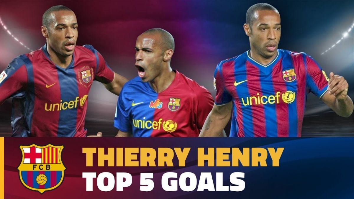 پنج گل فوق العاده از تیری هانری در لباس بارسلونا