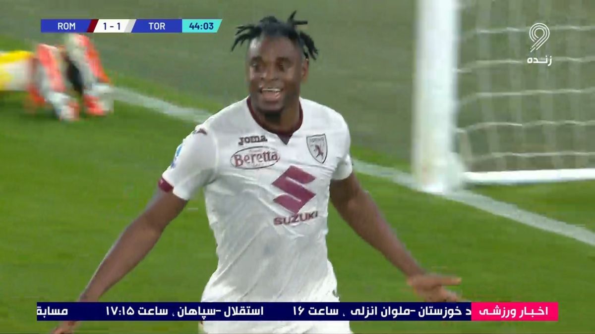 گل اول تورینو به رم (زاپاتا)