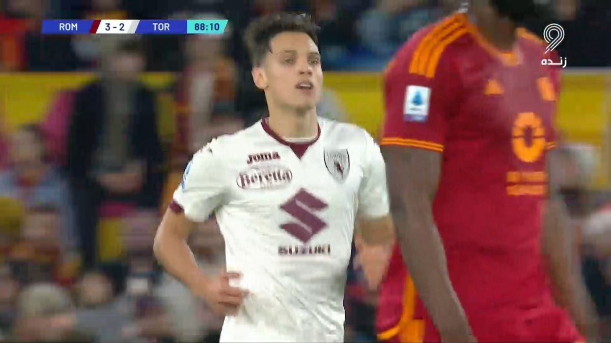 گل دوم تورینو به رم (گل به خودی هویسن)