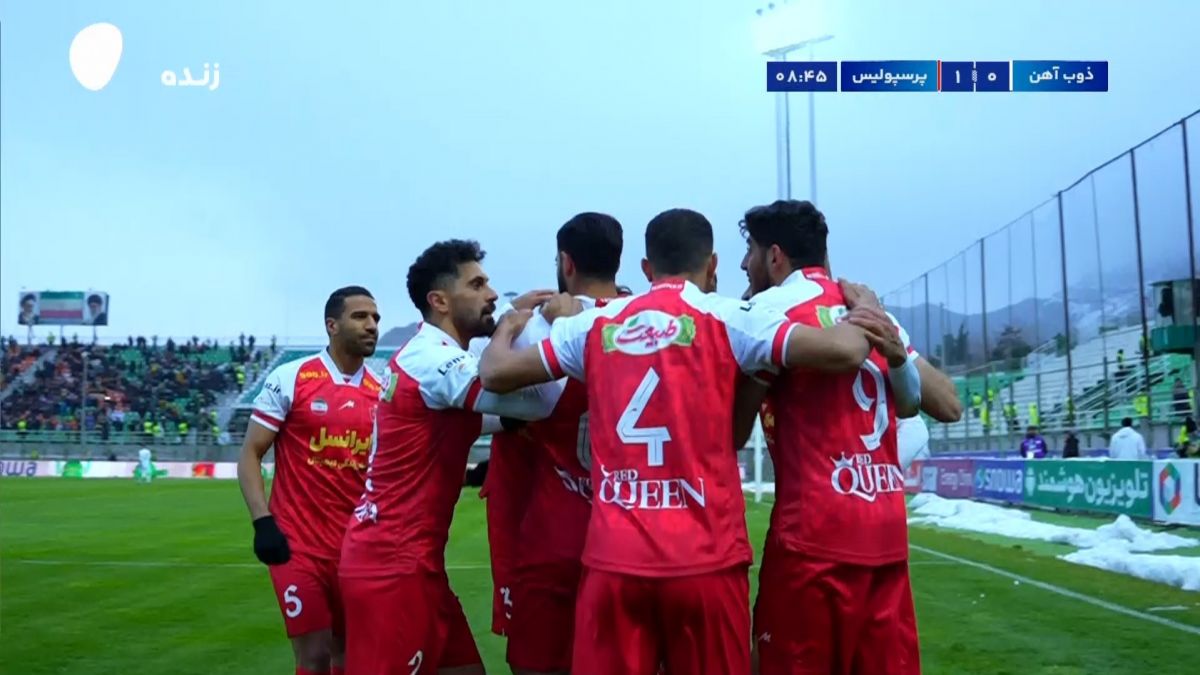 گل اول پرسپولیس به ذوب آهن (گولسیانی - پنالتی چیپ)