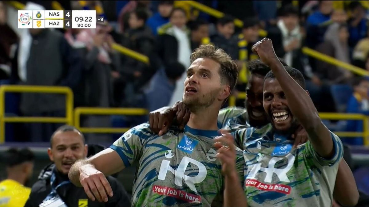 گل چهارم الحزم به النصر (ریکاردو در دقیقه 99)