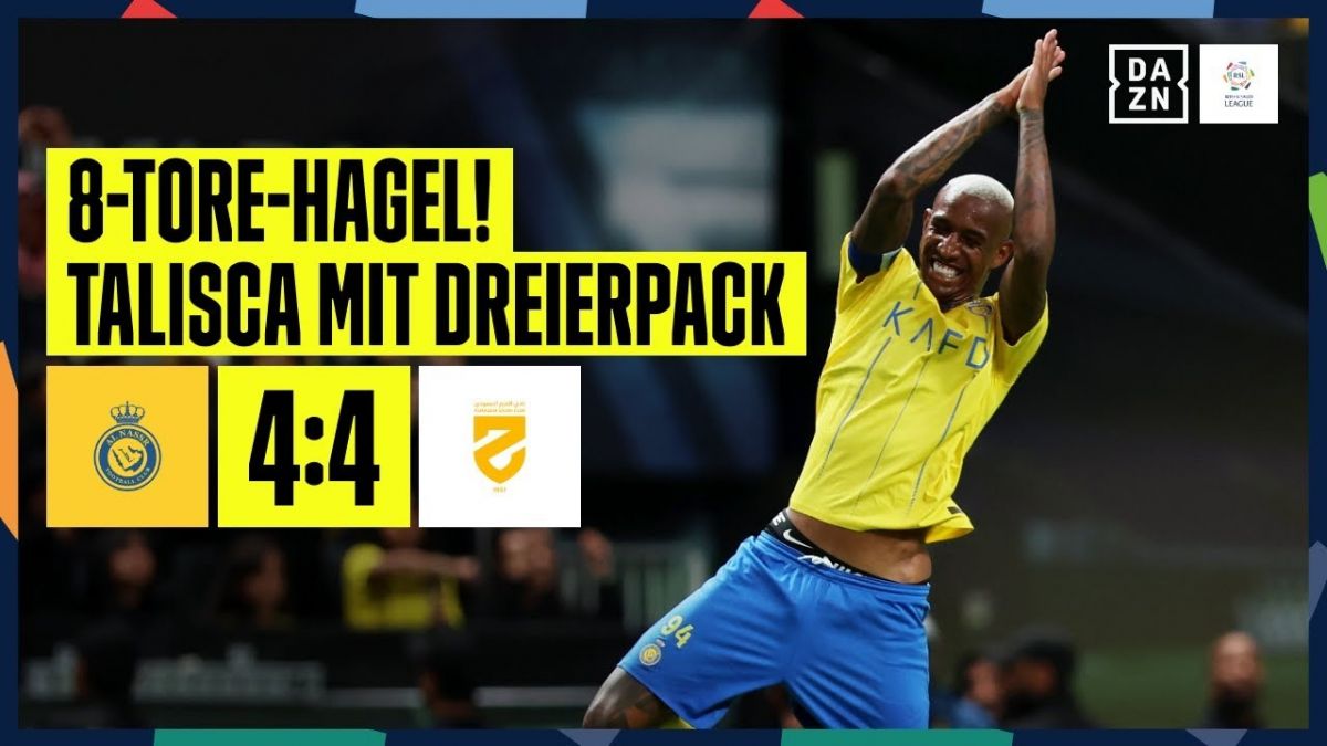 خلاصه بازی النصر 4-4 الحزم (هت تریک تالیسکا)