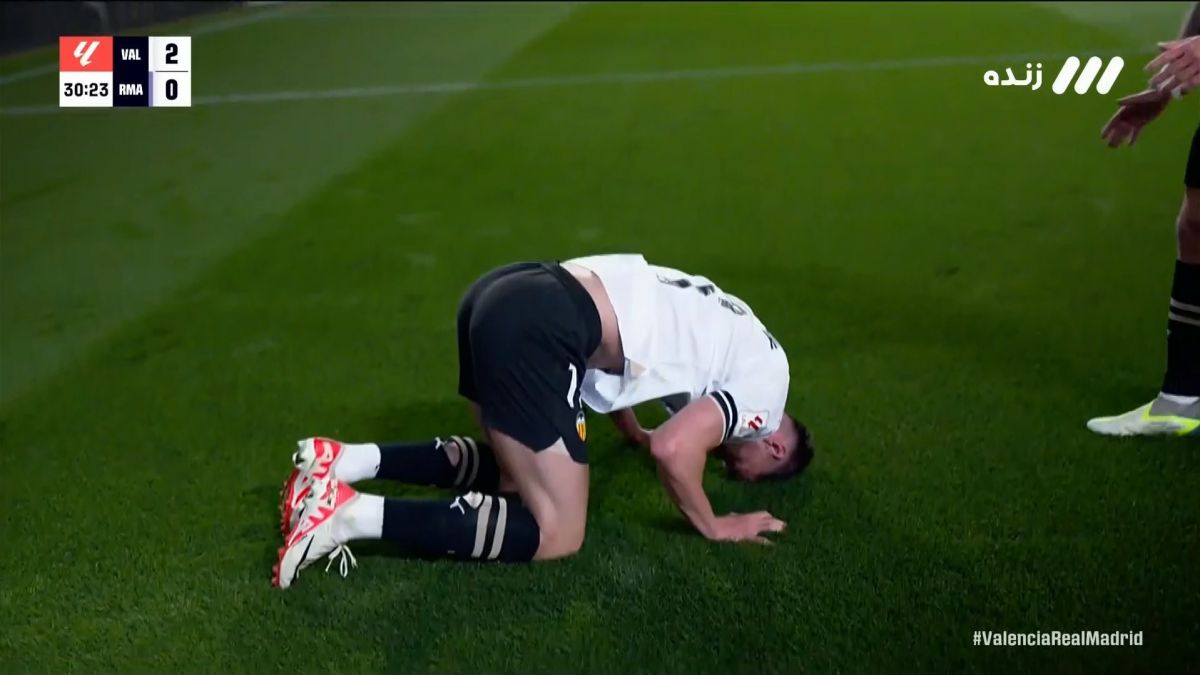 گل دوم والنسیا به رئال مادرید (رومن یارمچوک)