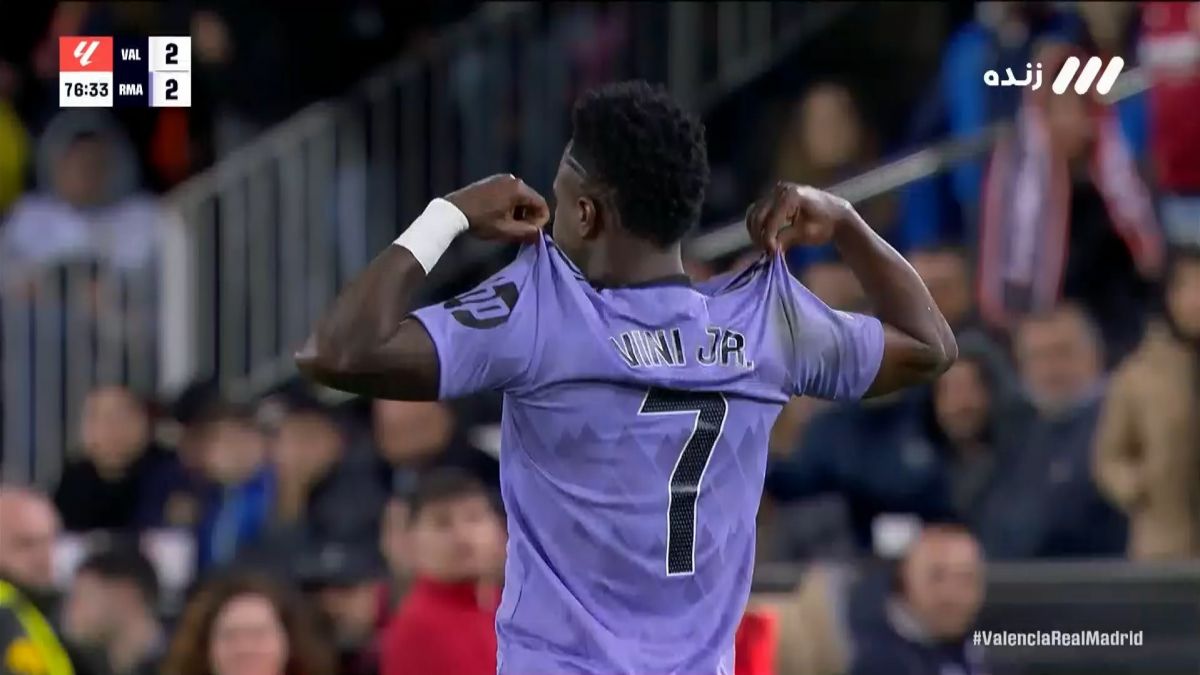 گل دوم رئال مادرید به والنسیا (دبل وینیسیوس)