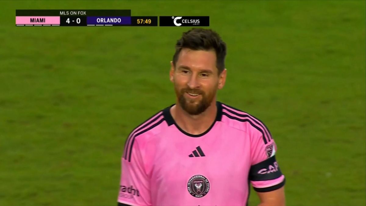 گل چهارم اینتر میامی به اورلاندو سیتی (لیونل مسی)