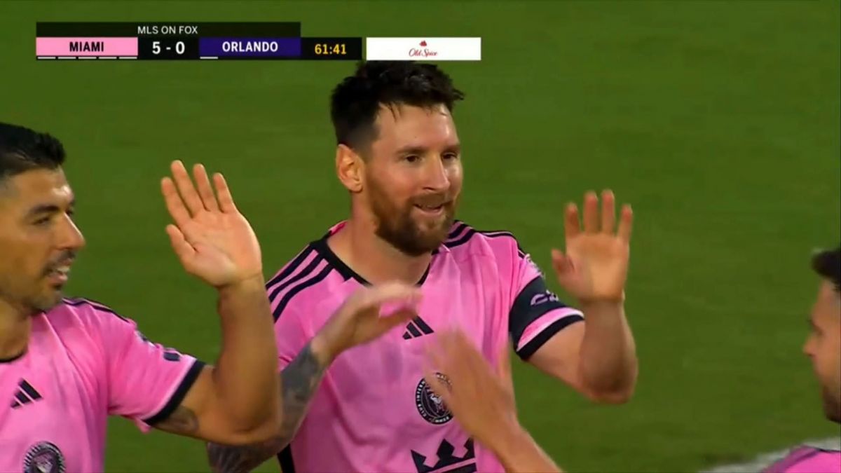 گل پنجم اینتر میامی به اورلاندو سیتی (دبل لیونل مسی)