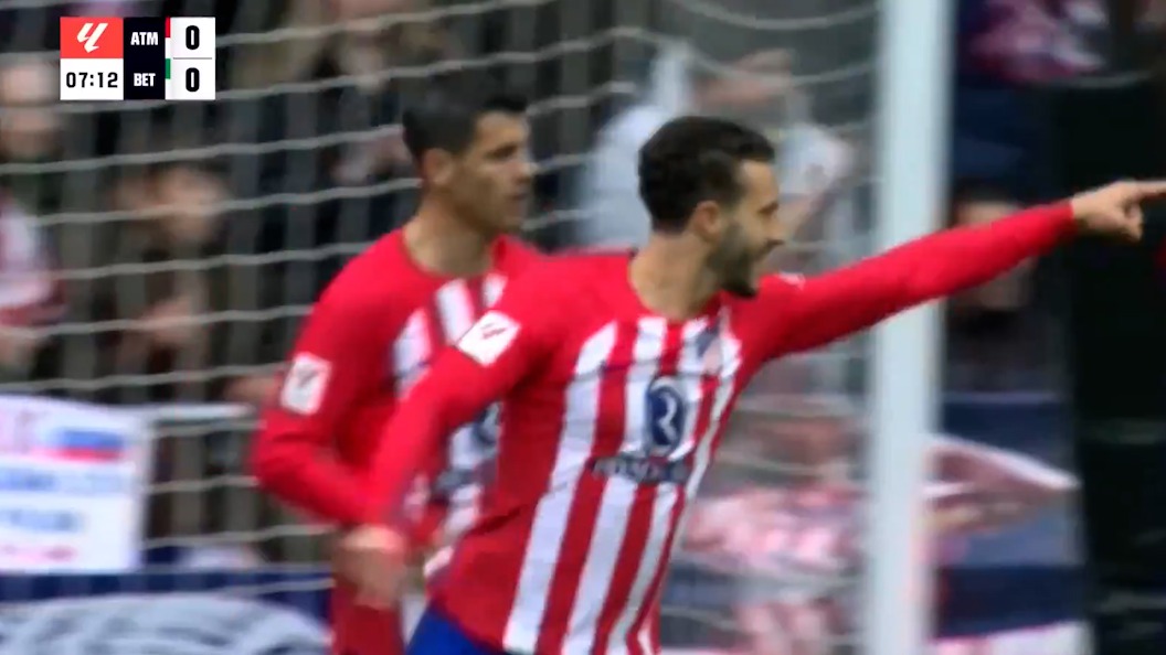 گل اول اتلتیکو مادرید به رئال بتیس (روی سیلوا - گل به خودی)