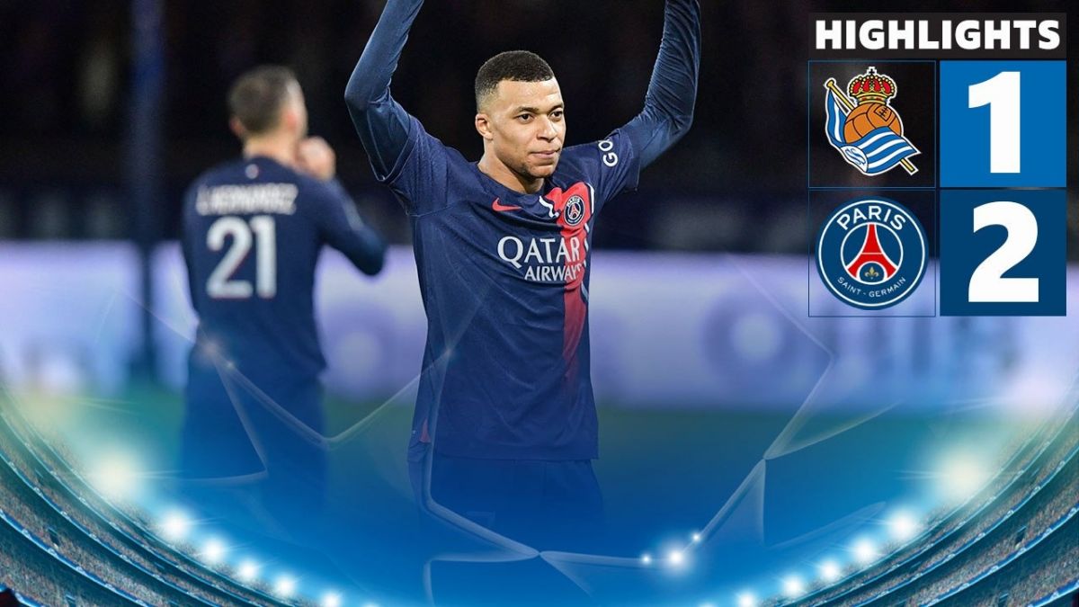 خلاصه بازی رئال سوسیداد 1-2 پاری سن ژرمن (دبل امباپه)