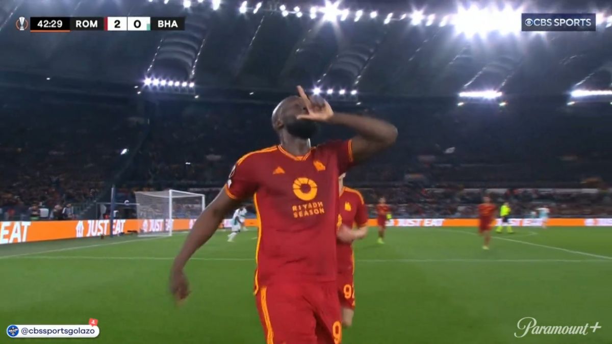 گل دوم رم به برایتون (لوکاکو)