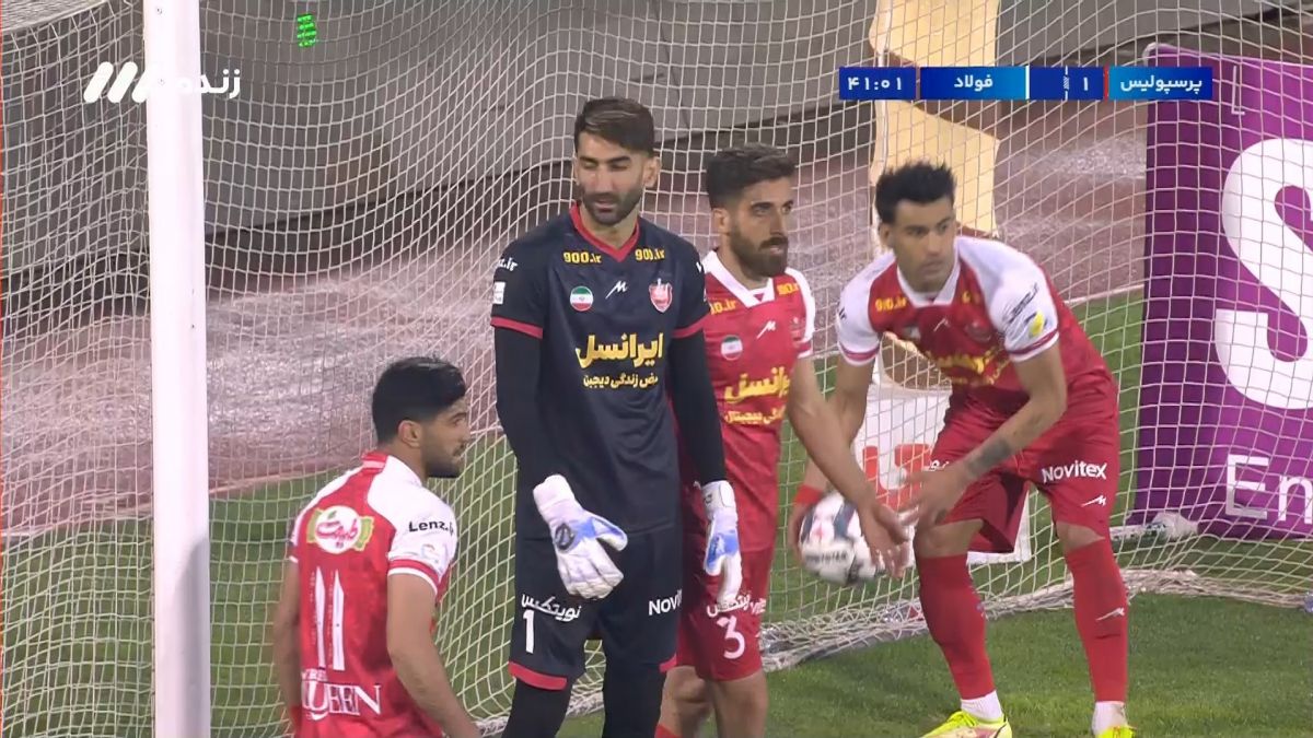 گل دوم فولاد به پرسپولیس (گل به خودی عبدالکریم حسن)