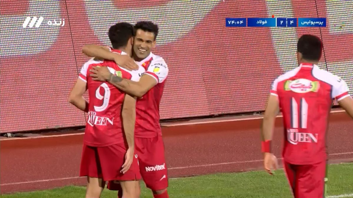 گل چهارم پرسپولیس به فولاد (گل زیبای مهدی ترابی)