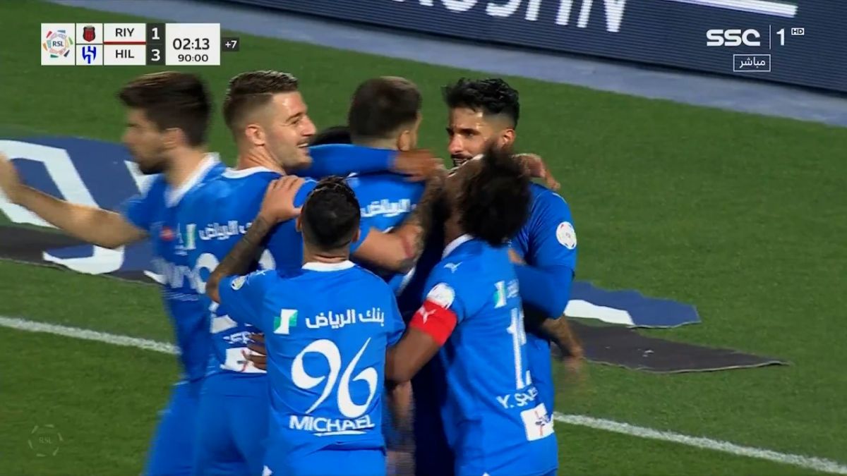 گل سوم الهلال به الریاض (الکساندر میتروویچ)