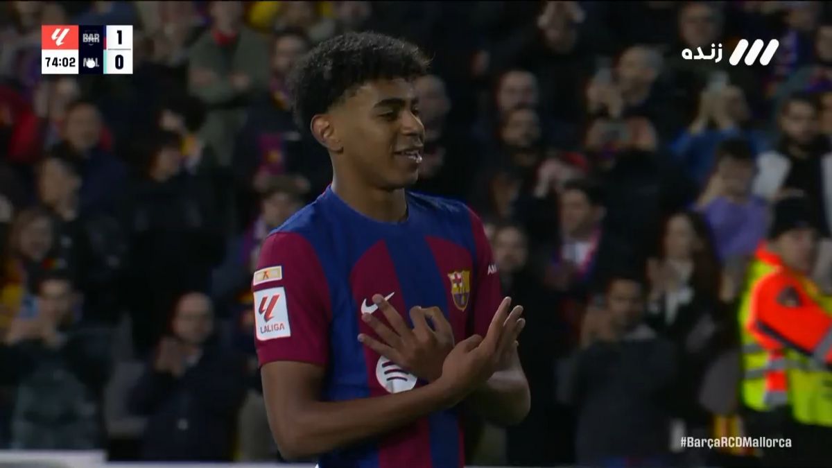 گل اول بارسلونا به مایورکا (سوپرگل یامال)