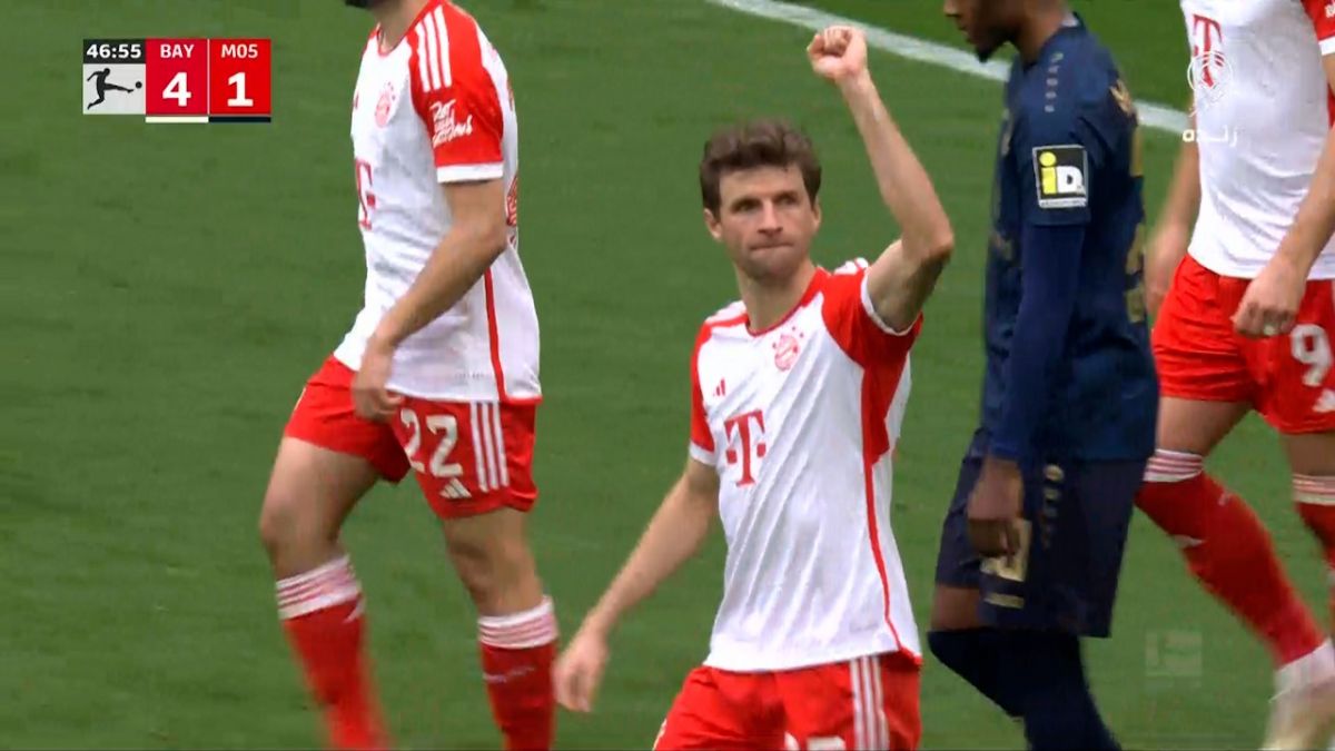 گل چهارم بایرن مونیخ به ماینتس (توماس مولر)