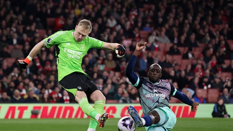 گل اول برنتفورد به آرسنال (ویسا با اشتباه وحشتناک دروازه بان آرسنال)