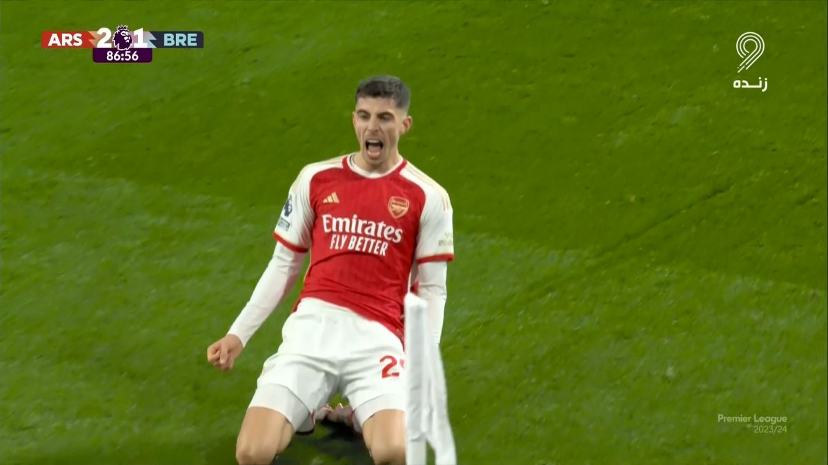 گل دوم آرسنال به برنتفورد (کای هاورتز)