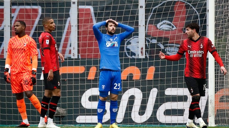 خلاصه بازی میلان 1-0 امپولی