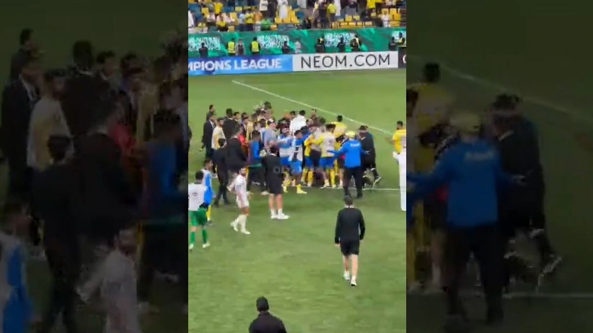 درگیری شدید بازیکنان و کادرفنی النصر و العین، بعد از اتمام بازی دیشب