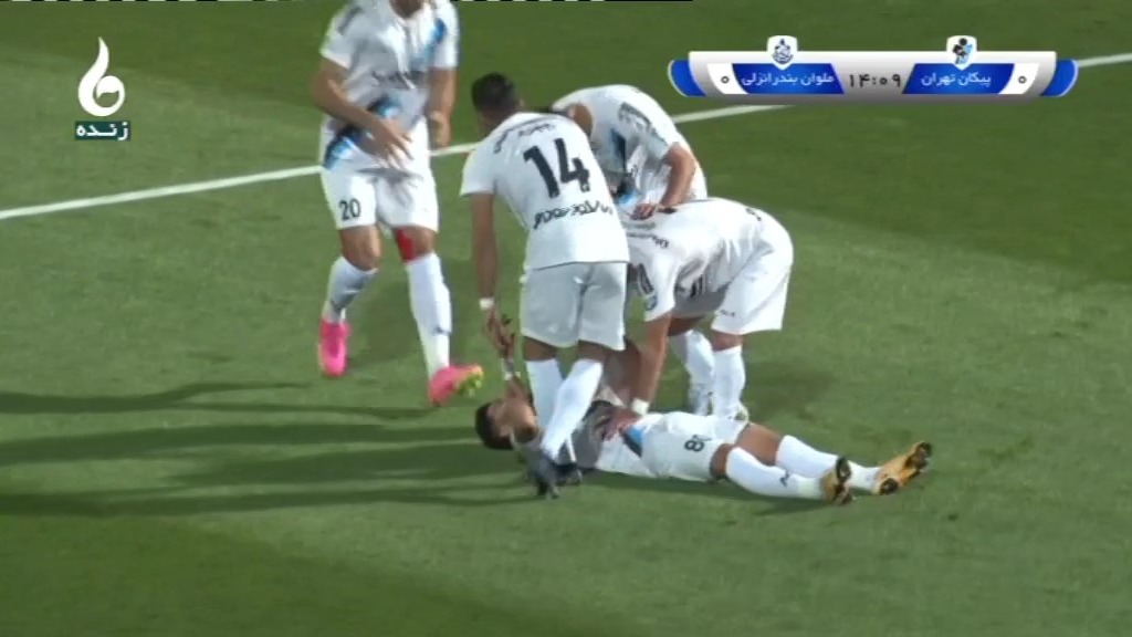 گل اول پیکان به ملوان (محمدحسین فلاح)