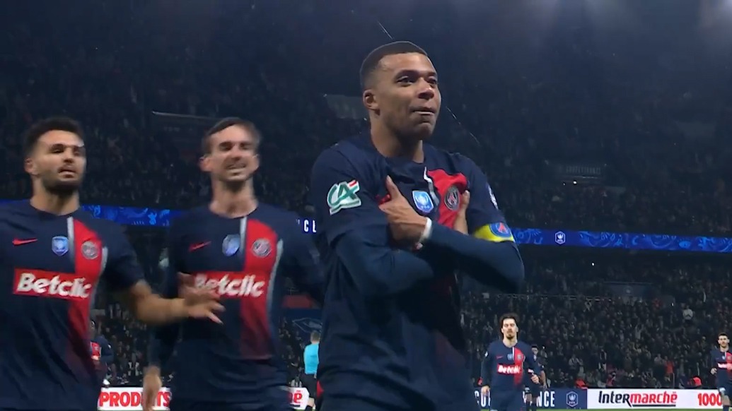 گل اول پاری سن ژرمن به نیس (امباپه)