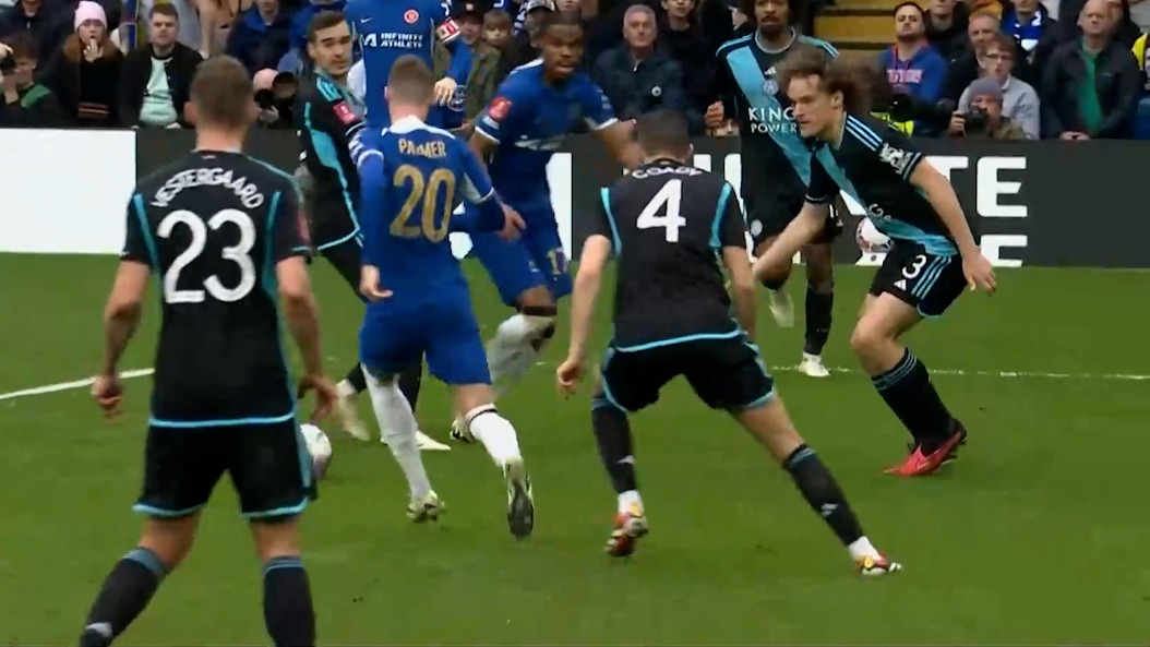 گل سوم چلسی به لسترسیتی (پاس گل فوق الاده پالمر - کارنی چوکووامه کا)