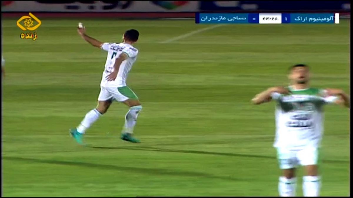 گل اول آلومینیوم به نساجی (ضربه زیبای امیر نوری)