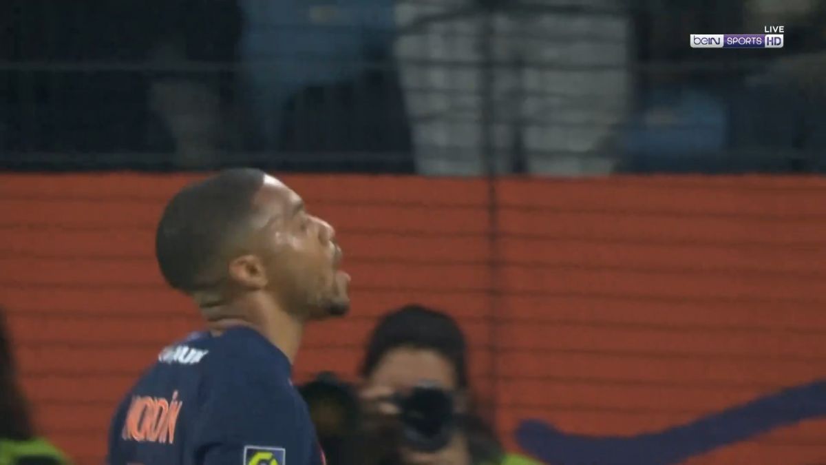 گل اول مون پلیه به پاری سن ژرمن (آرنود نوردین)