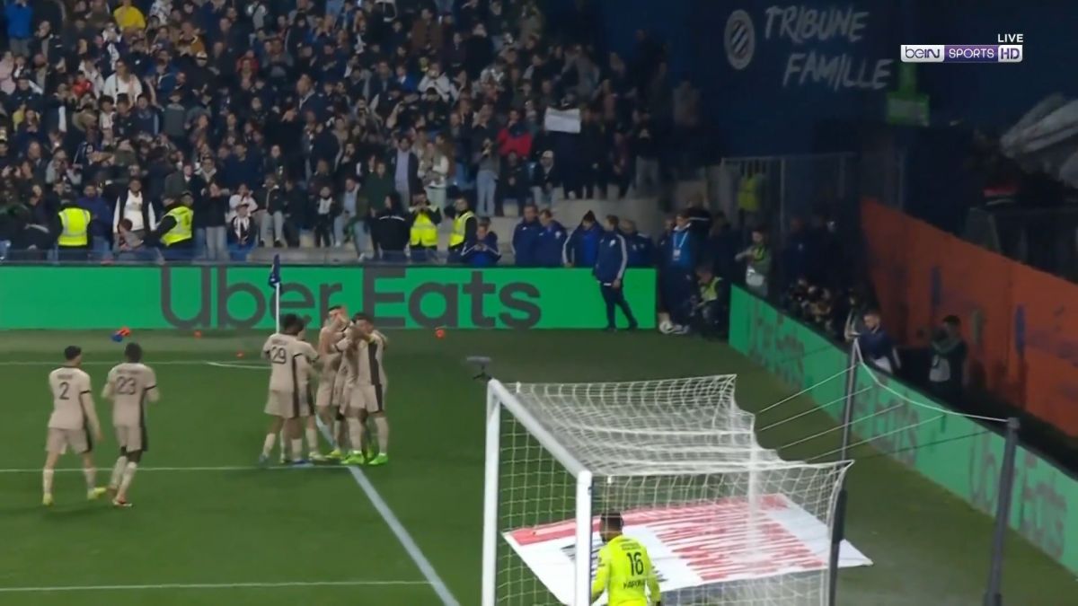 گل چهارم پاری سن ژرمن به مون پلیه (لی کانگ این)