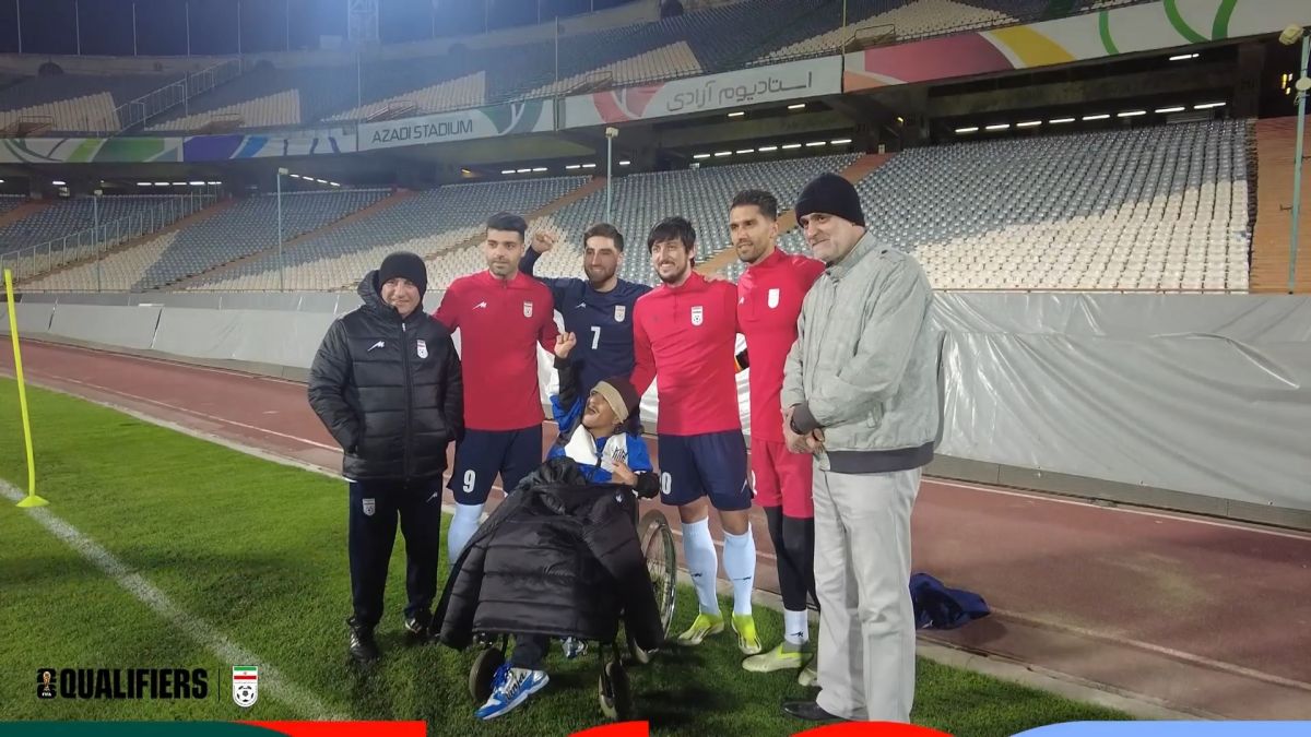 دیدار ملی پوشان با توان خواهی که ویدیوی خوشحالی او پس از برتری برابر ژاپن وایرال شد